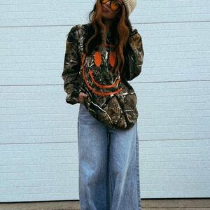 Dressed in LALA - the world needs your magic oversized, long sleeve tee - Camo S